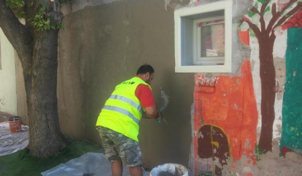 realizzazione del murales